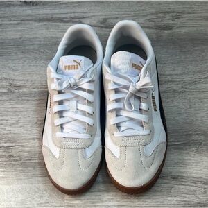 Puma Men's White, black and Tan Sneakers